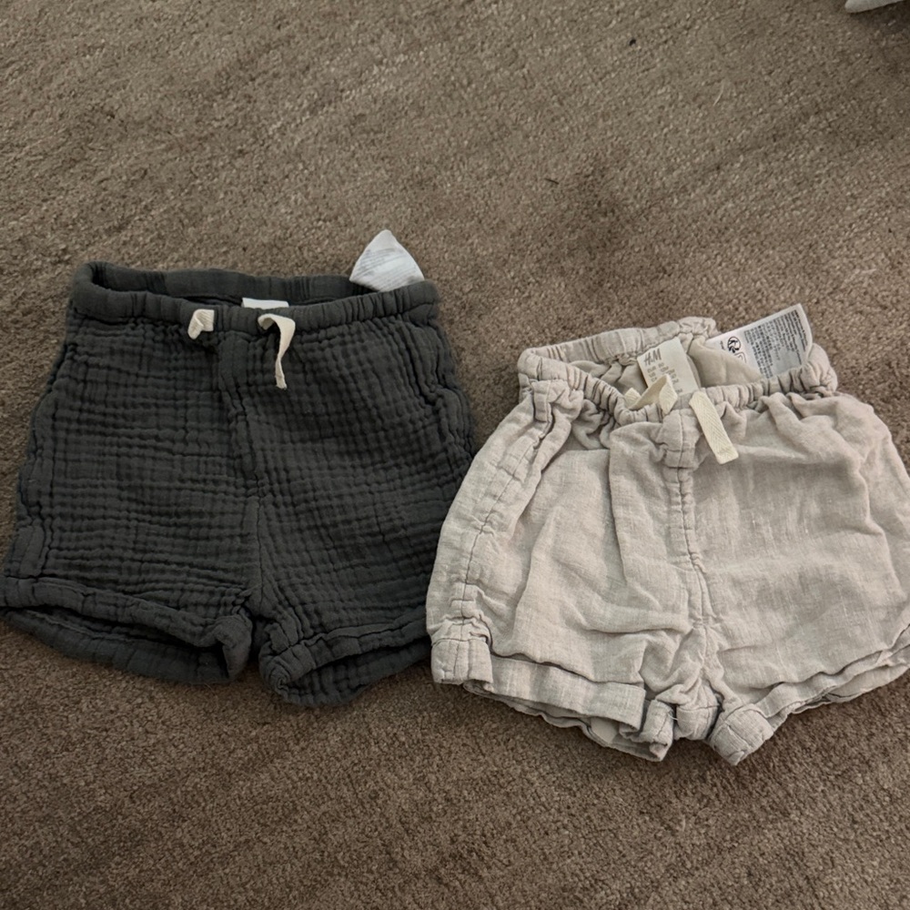 Bundle H&M linen shorts boys 9-12M
